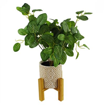 Künstliche Pothos-Pflanze, Keramik-Übertopf, 50 cm