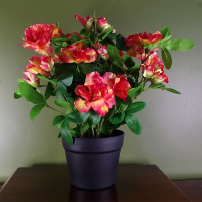 Plante artificielle de rhododendron orange