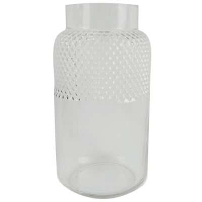 Vase en verre Vase en verre transparent diamant 29 cm