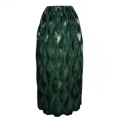 Glass Vase Green Waves Glass Vase 30cm