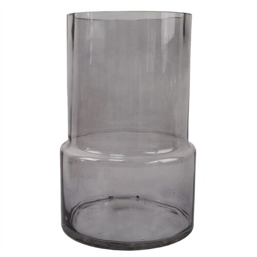Glass Vase Grey Smoke Glass Vase 26cm