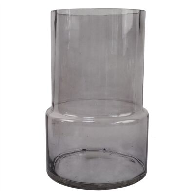 Vase en verre Vase en verre fumé gris 26 cm