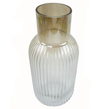 Vase en verre Vase en verre ombré strié 34 cm 3