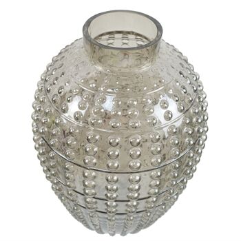 Vase en verre Vase à bulles gris fumé 35 cm 4