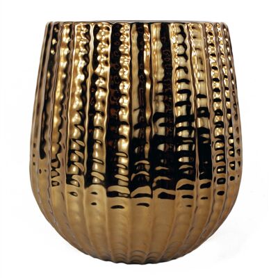 Goldfarbener Keramik-Übertopf