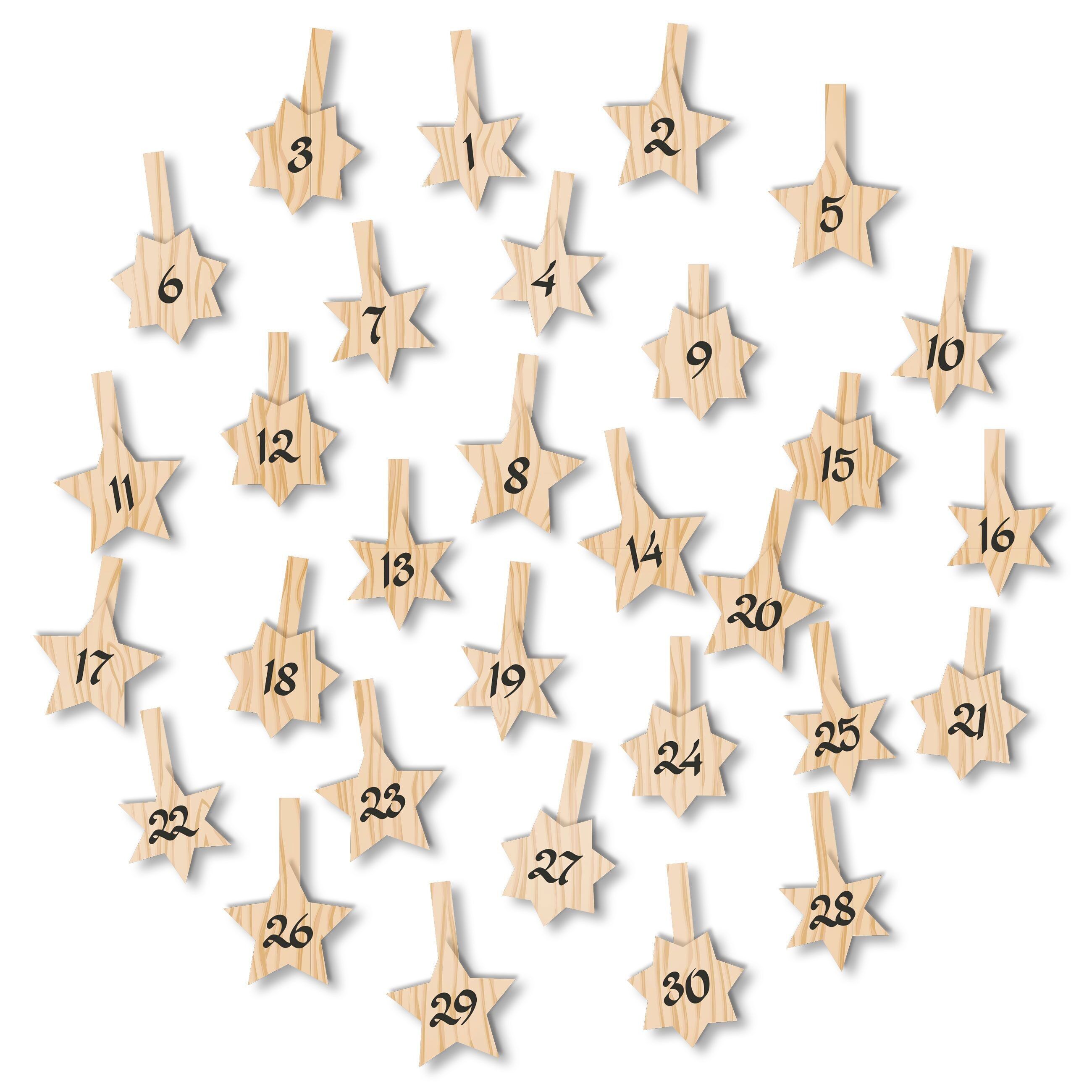 30 Ramadan number brackets - natural black