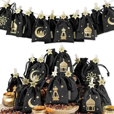 Ramadan calendar bags - black set 8