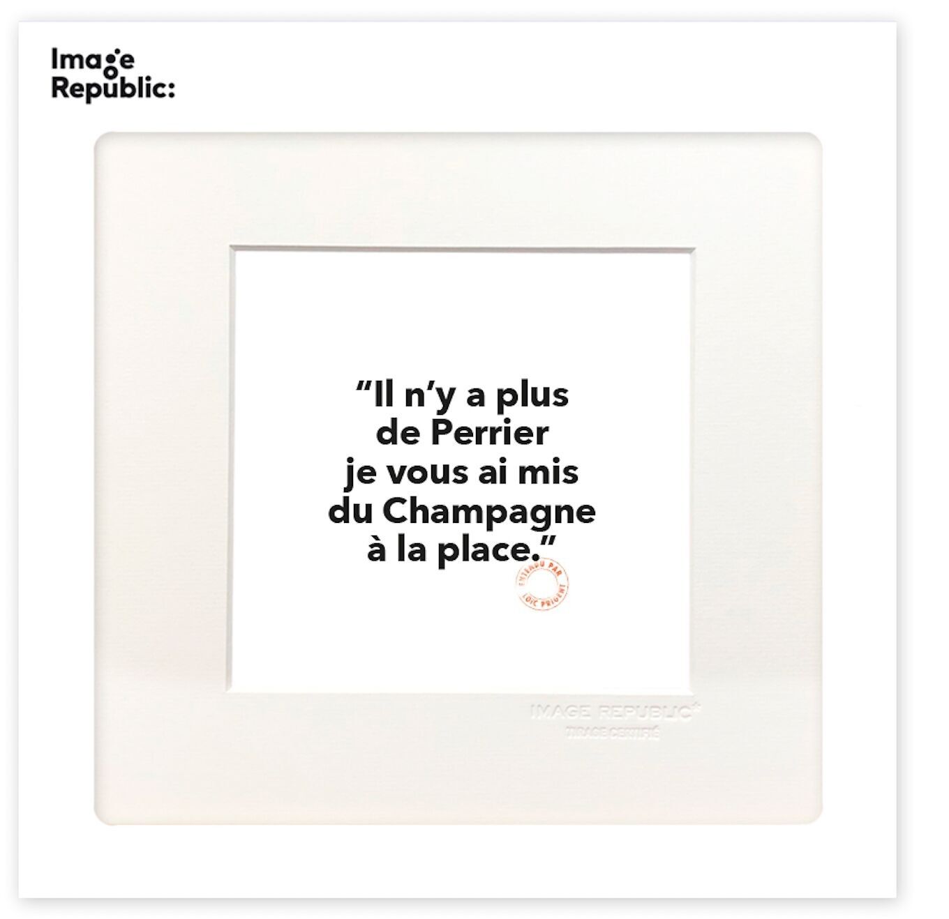 POSTER 22x22 cm LOIC PRIGENT 101 NON C'È PIÙ PERRIER