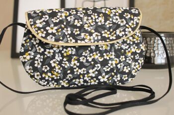 Sac poketto fleur blanche noire 1