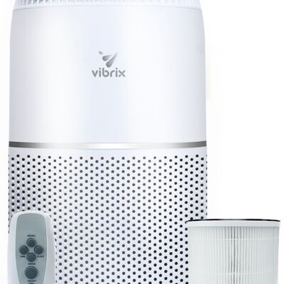 Vibrix Vortex20 air purifier + remote control - Suitable for 1 m² to 70 m² - Automatic mode + 6-in-1 filter system - Air quality indicator - Ionizer - Air filter - Air purifier with HEPA filter