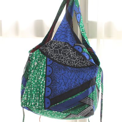 Bolso tote Jane reversible encerado azul kenia