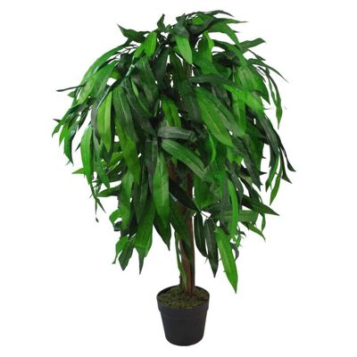 Árbol de planta de mango artificial verde tronco de 100 cm