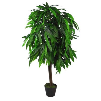 Manguier artificiel arbre mangue 120cm plantes tronc