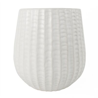 Pflanzgefäß aus weißer Keramik