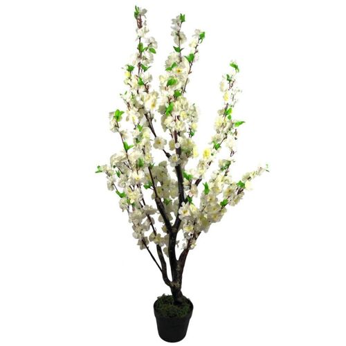 Artificial Blossom Tree White 120cm White Plants