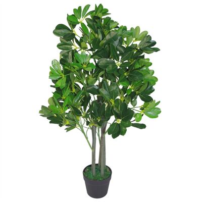 Künstlicher Strauch Arboricola, immergrüne Pflanze, 95 cm