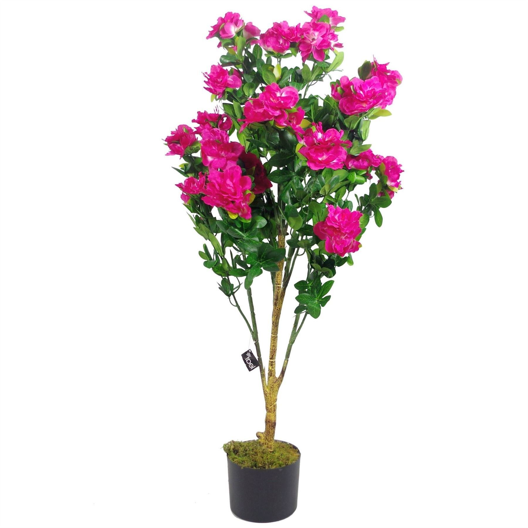 Arbre à fleurs artificielles 100 cm, plantes rose foncé