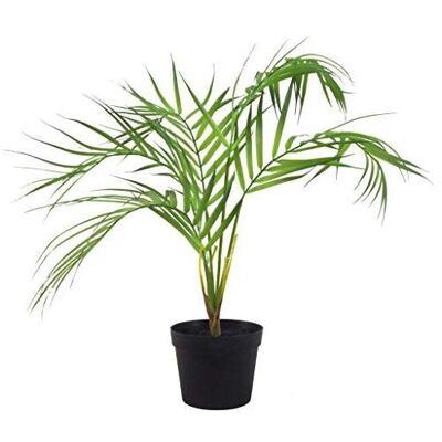 Vaso per piante con fogliame artificiale, palme, 50 cm, alberi domestici