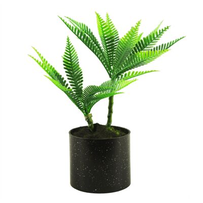 Mini pianta artificiale di palma 22 cm Pianta micro palma da tavolo 22 cm