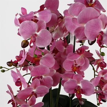 Orchidée Rose - Jardinière en Céramique Effet Marbre 2