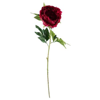 Pack de 6 x Fleurs Artificielles Pivoine Rose Foncé Tige 80cm 6