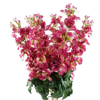 Pack of 6 x Artificial Flowers Delphinium Dark Pink Stem 75cm