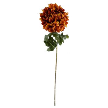 Pack de 6 x Fleurs Artificielles Chrysanthème Réflexe Extra Large - Orange 75cm 6