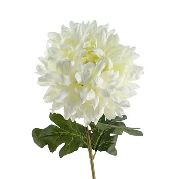 Pack de 6 x Fleurs Artificielles Chrysanthème Réflexe Extra Large - Blanc 75cm 4
