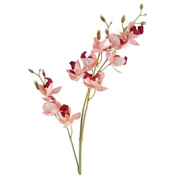 Pack de 6 x Fleurs Artificielles Mini Orchidée Rose Tige 80cm 6