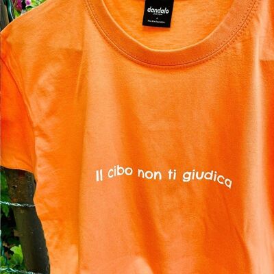 T-Shirt "The Food Does Not Judge You"__S / Albicocca