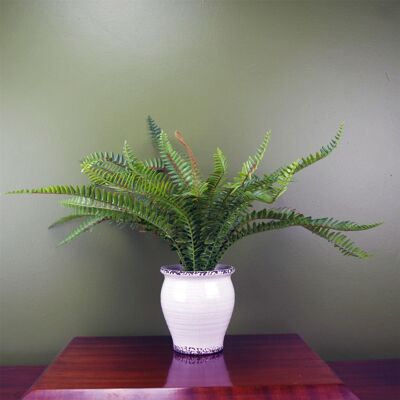 Arbusto de helecho artificial en macetero decorativo 40 cm