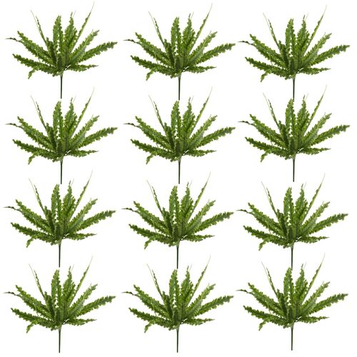 Artificial Fern Plant 40cm Artificial Crocodile Fern Plant Pack 12