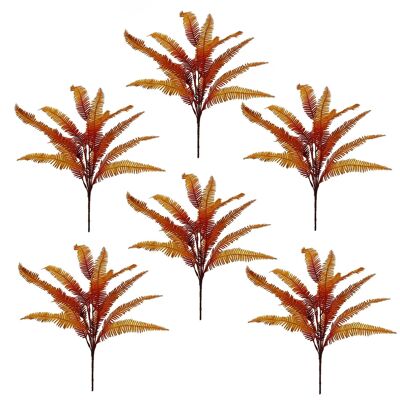 Künstliche Farnpflanze, 55 cm, künstlicher Herbstfarn, Packung x 6