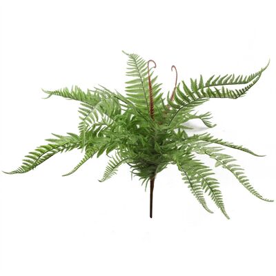 Künstliche Farnpflanze, 60 cm, buschige Dixie-Holzfarnpflanze