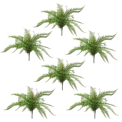 Künstliche Farnpflanze, 60 cm, buschiger Dixie-Holzfarn, Pflanzenpaket x 6