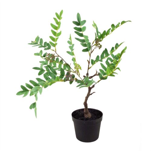 Artificial Fern Plant Realistic 50cm Evergreen Fern 50cm In Plant Pot