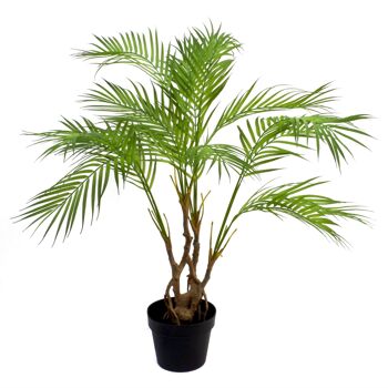 Palmier artificiel Areca 90 cm, jardinière en cuivre 5