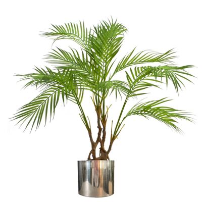 Künstliche Areca-Palme, 90 cm, silbernes Pflanzblatt