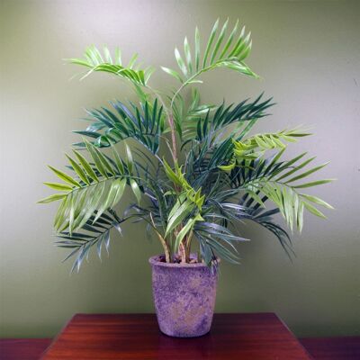 Künstliche Palme im dekorativen Pflanzgefäß 60 cm