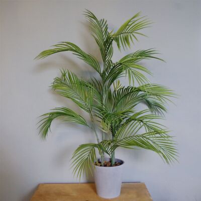 Künstliche Palme im dekorativen Pflanzgefäß 90 cm