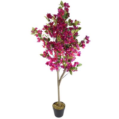 Árbol de buganvilla artificial rosa grande