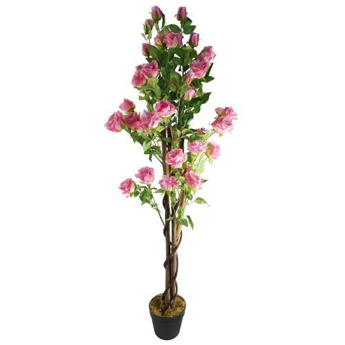 Artificial Pink Rose Tree Large