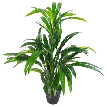 Plante Artificielle Bambou Jardinière Métal Argenté 65cm 3