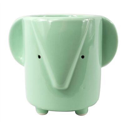 Keramik-Elefant-Übertopf, Tiere, Elefant, 13 cm
