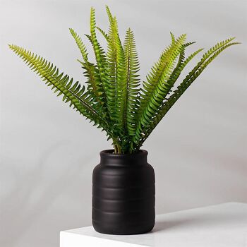 Vase à plantes en céramique, Pot de fleurs, noir, 13x13x14cm 2
