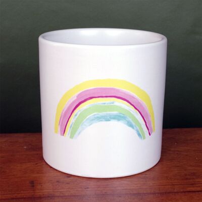 Maceta de cerámica arcoíris de cerámica