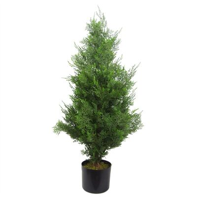 Zypressen-Zeder-Topiary-Baum, künstliche 90 cm große Pflanze