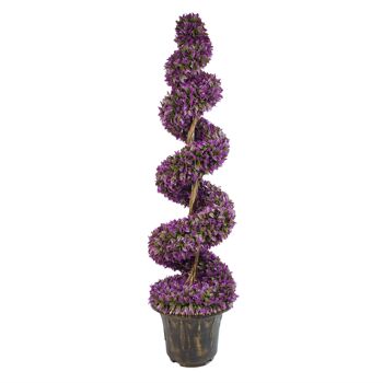 Spirale à grandes feuilles violettes de 120 cm avec jardinière décorative 1