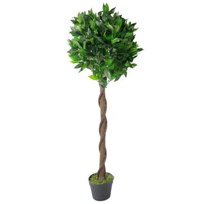 Árbol de laurel artificial Topiary Laurel Green Twist 120 cm