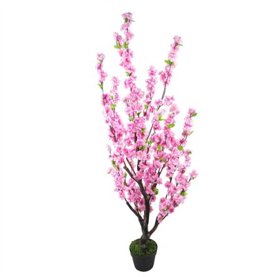 Albero in fiore artificiale 120 cm Ciliegio rosa